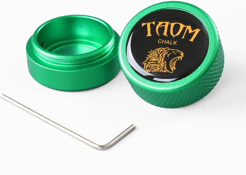Banly TAOM Round Shaped Pool Chalk Holder, Portable Pool Chalk Cubes, Magnetic Mini Chalk Holder Pool Billiards, Pool Cue Chalk Case Container Box for Billiard Cue Tip Tool Pool Table Snooker Accessories - Image 1